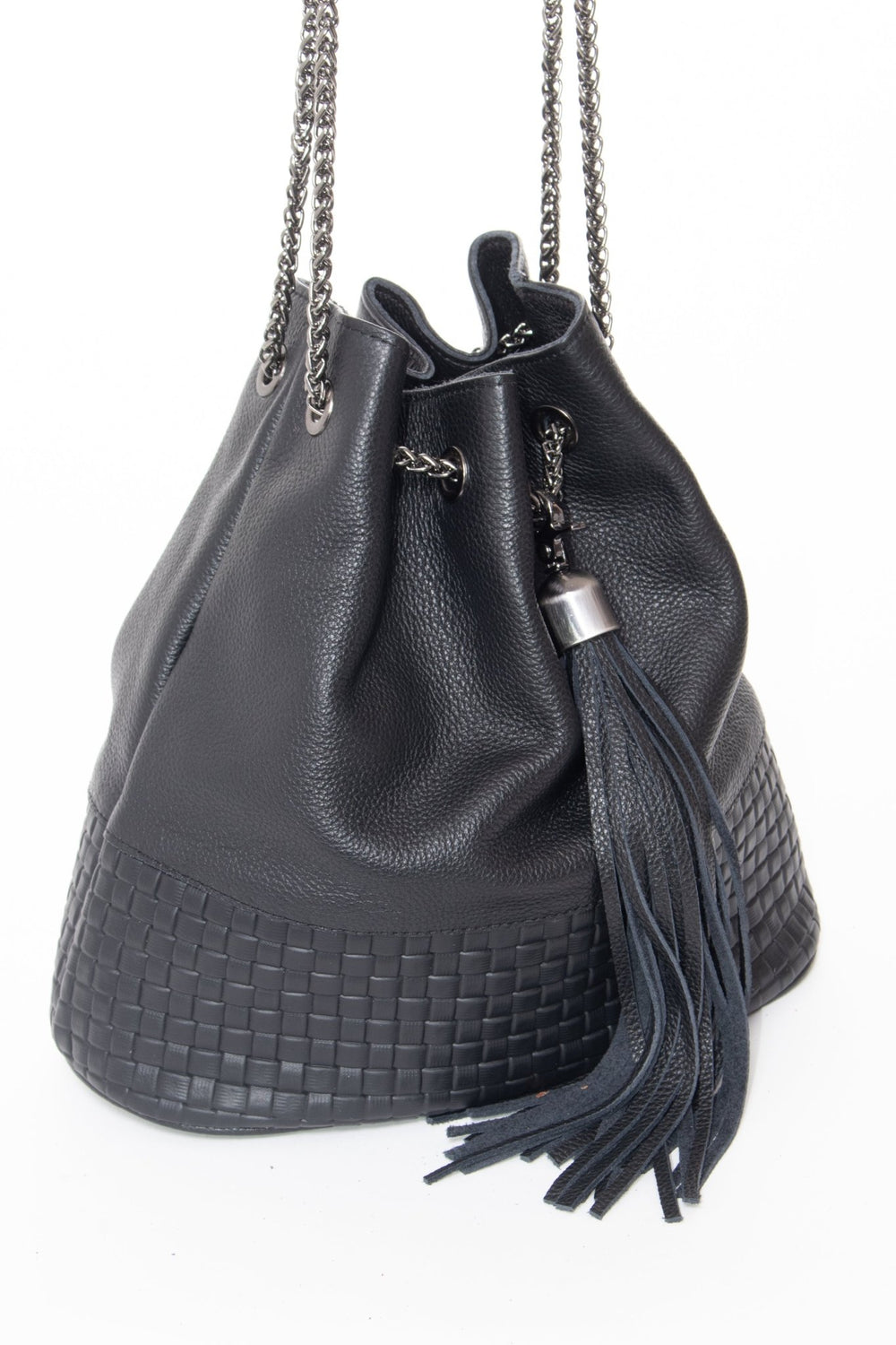 HARPER Black Woven - Carla Mancini Handbags