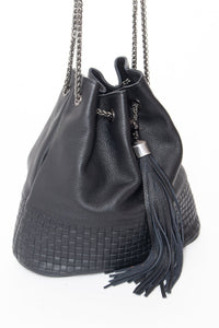 HARPER Black Woven - Carla Mancini Handbags
