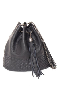 HARPER Black Woven - Carla Mancini Handbags