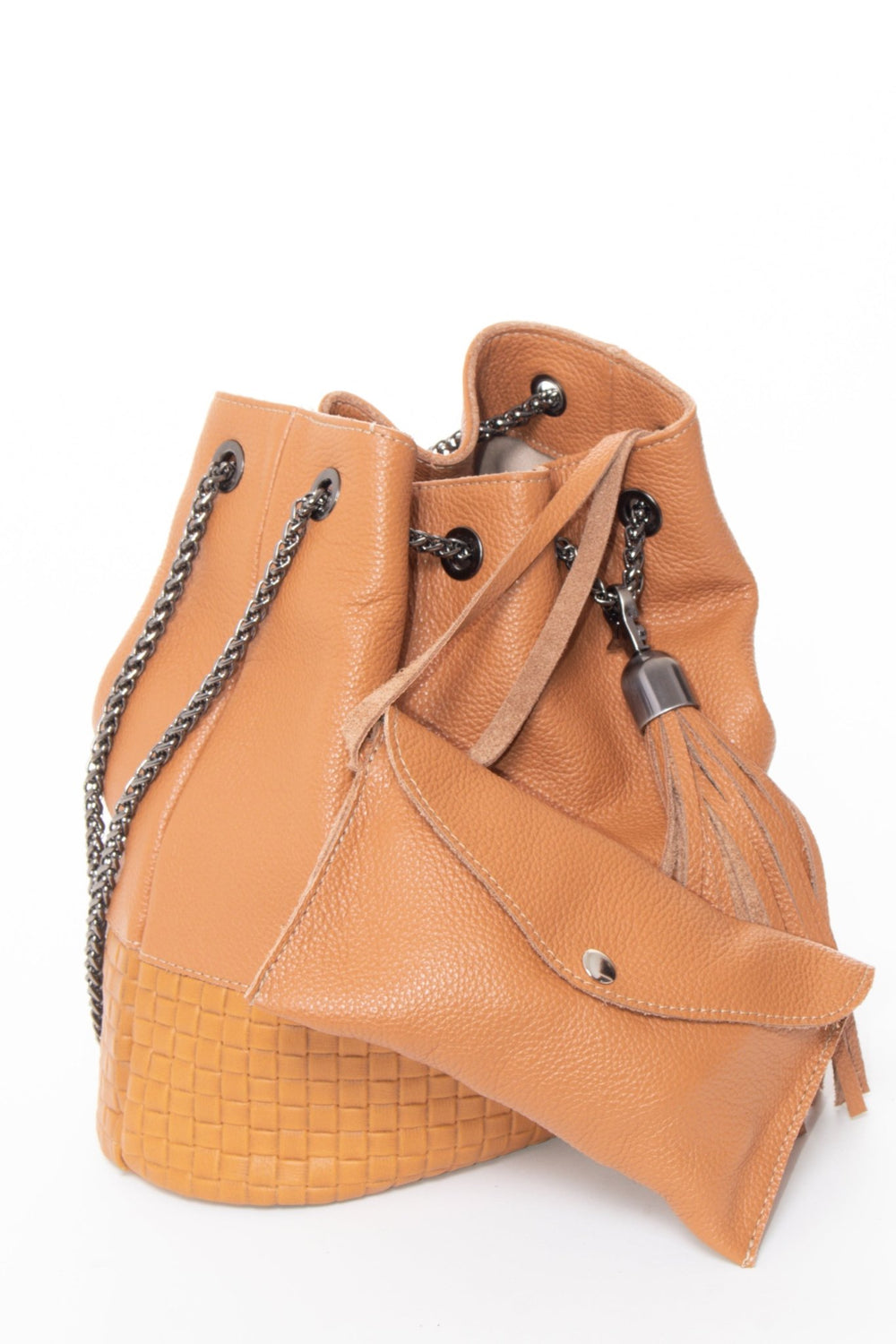 HARPER Camel Woven - Carla Mancini Handbags