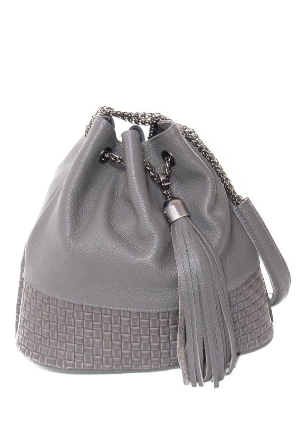 HARPER Grey Woven - Carla Mancini Handbags