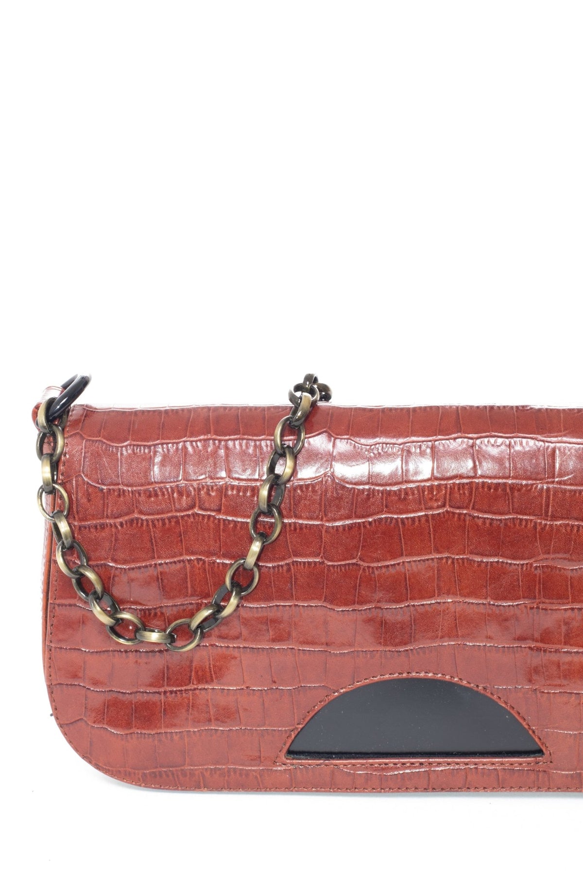 JILL Brown Croco - Carla Mancini Handbags