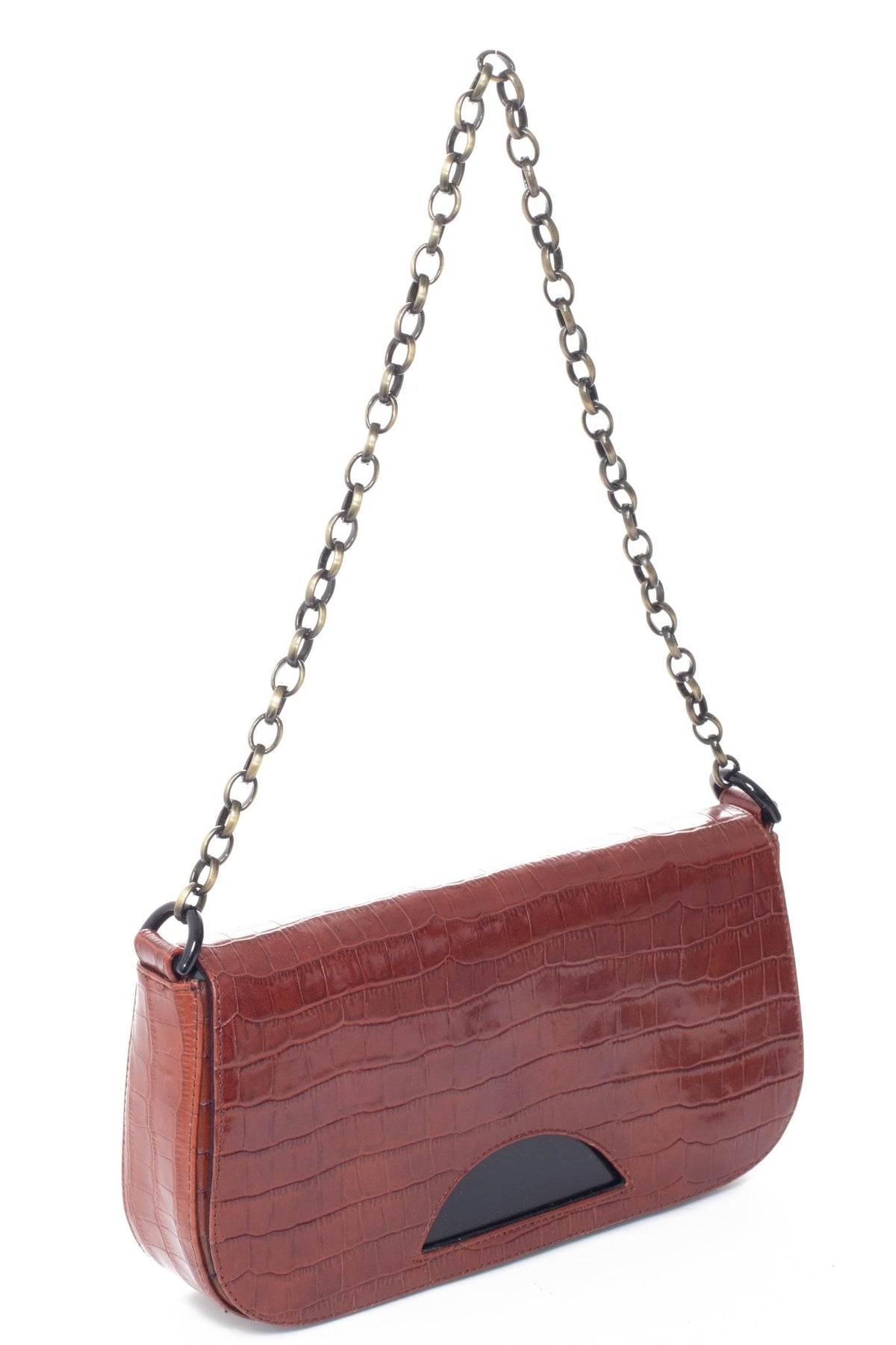 JILL Brown Croco - Carla Mancini Handbags