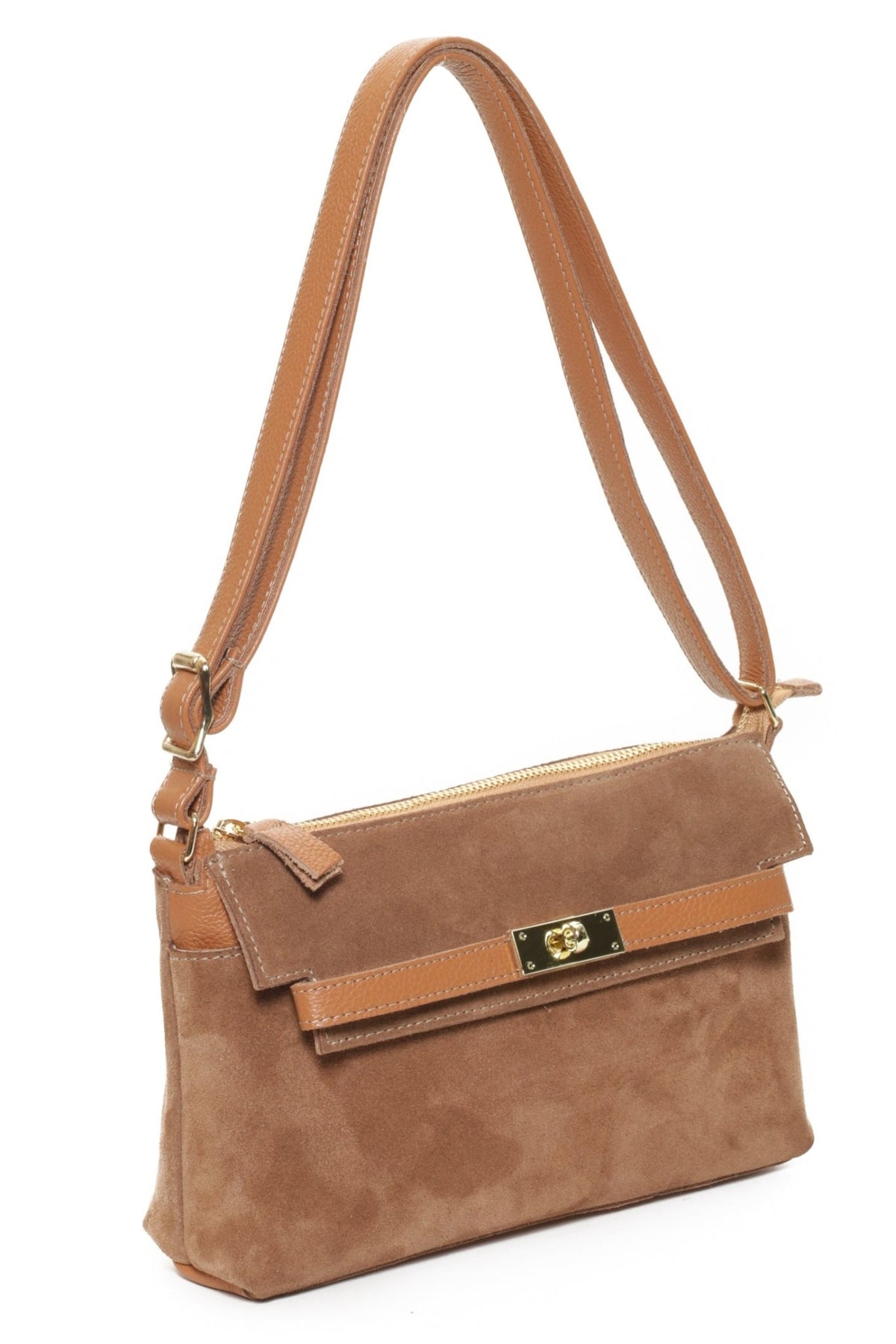KAIA Camel Suede - Carla Mancini Handbags