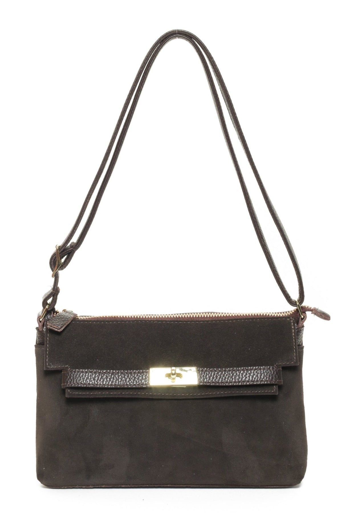 KAIA Chocolate Suede - Carla Mancini Handbags