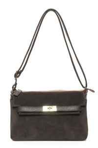 KAIA Chocolate Suede - Carla Mancini Handbags