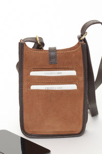 MINI DORIAN Tan Suede - Carla Mancini Handbags