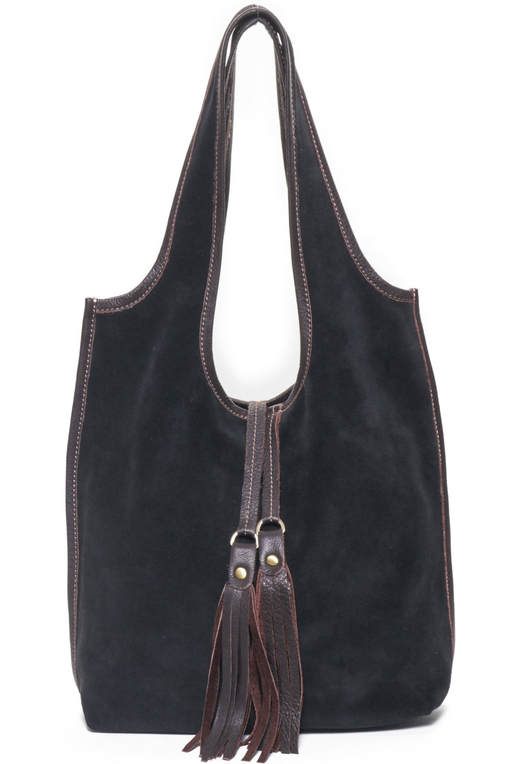 MONICA Black Suede - Carla Mancini Handbags