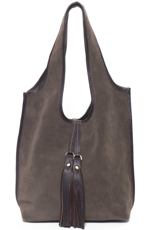 MONICA Olive Suede - Carla Mancini Handbags