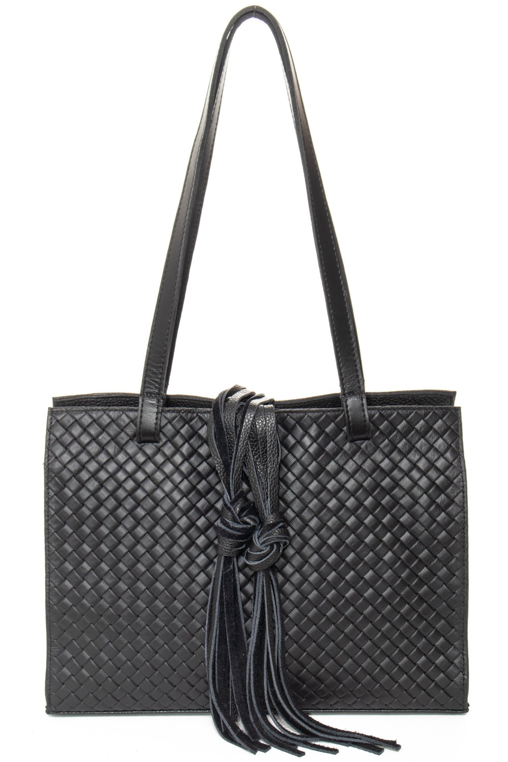 MONTEREY Black Woven - Carla Mancini Handbags