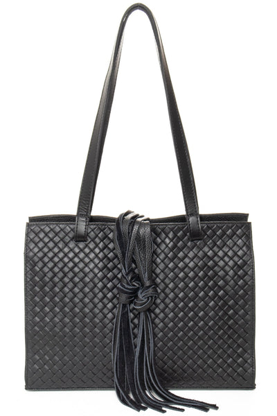 MONTEREY Black Woven - Carla Mancini Handbags