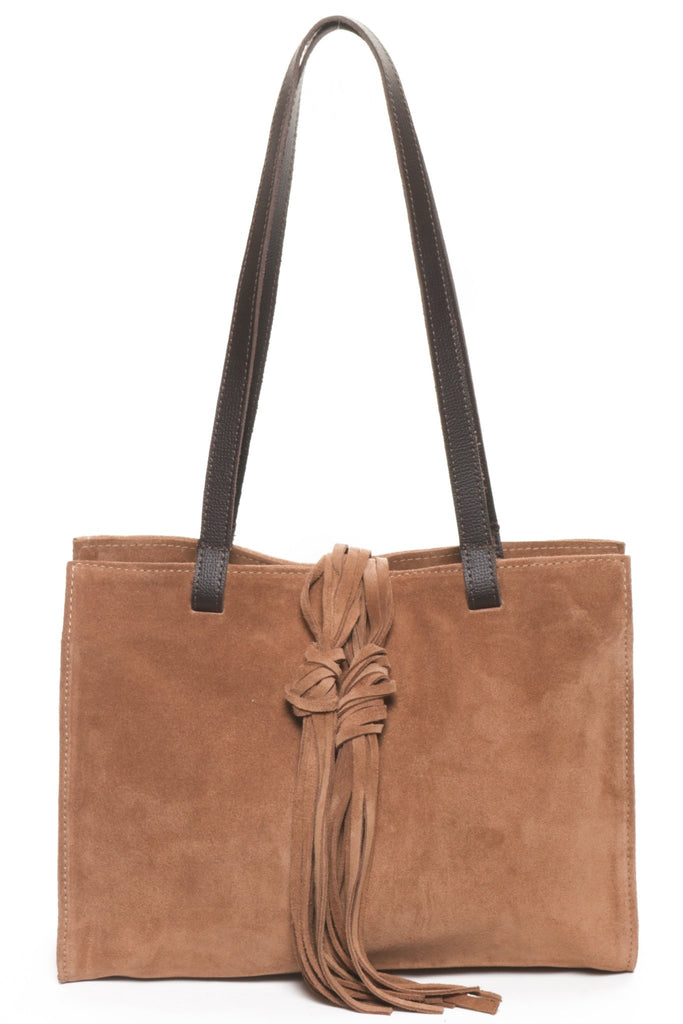 MONTEREY Camel Suede - made in USA – Carla Mancini Handbags