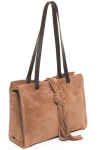 MONTEREY Camel Suede - Carla Mancini Handbags