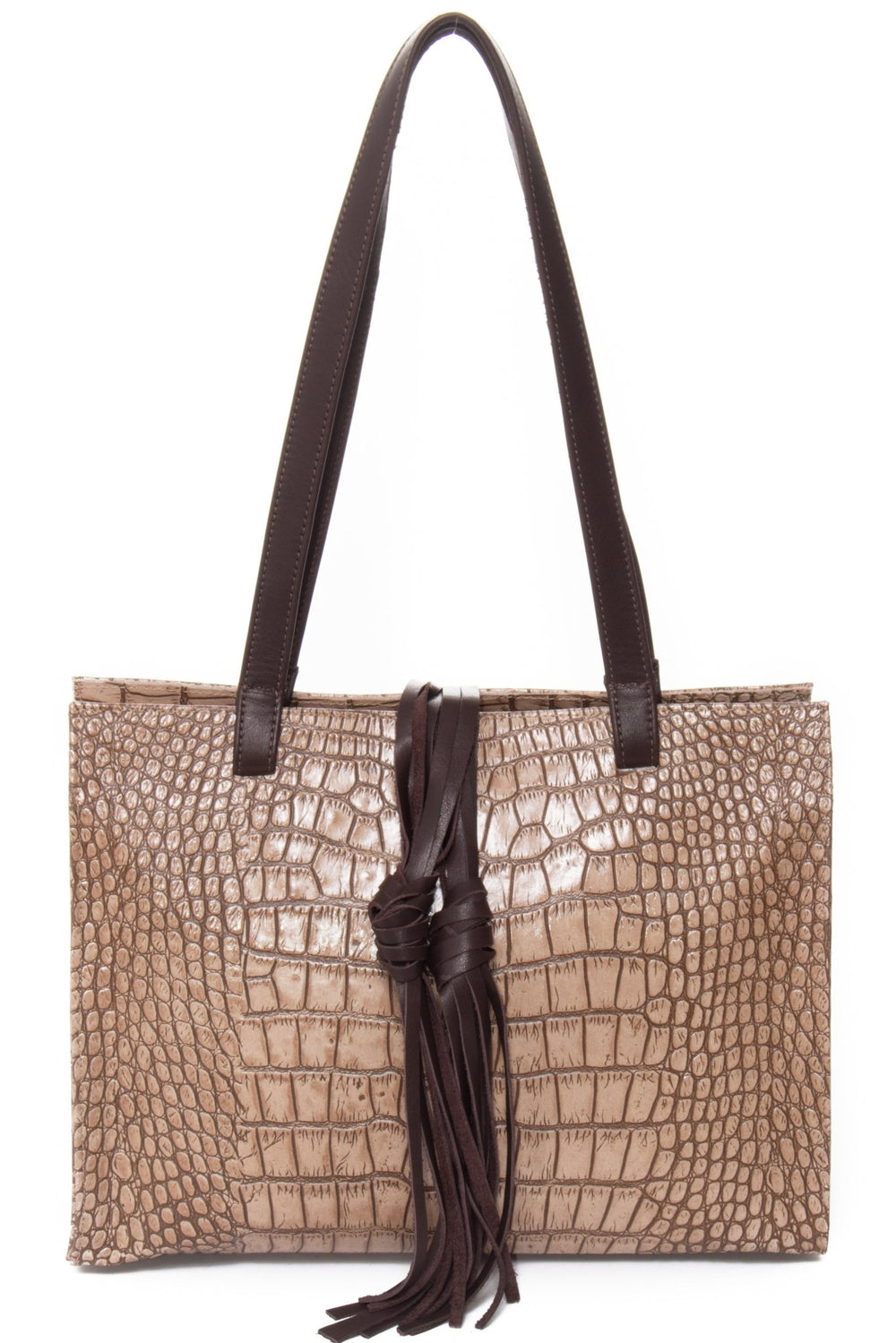 MONTEREY Latte Croco - Carla Mancini Handbags