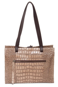 MONTEREY Latte Croco - Carla Mancini Handbags