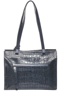 MONTEREY Navy Croco - Carla Mancini Handbags