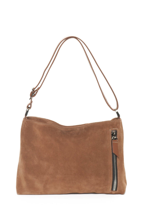 NOA Camel Suede - Carla Mancini Handbags