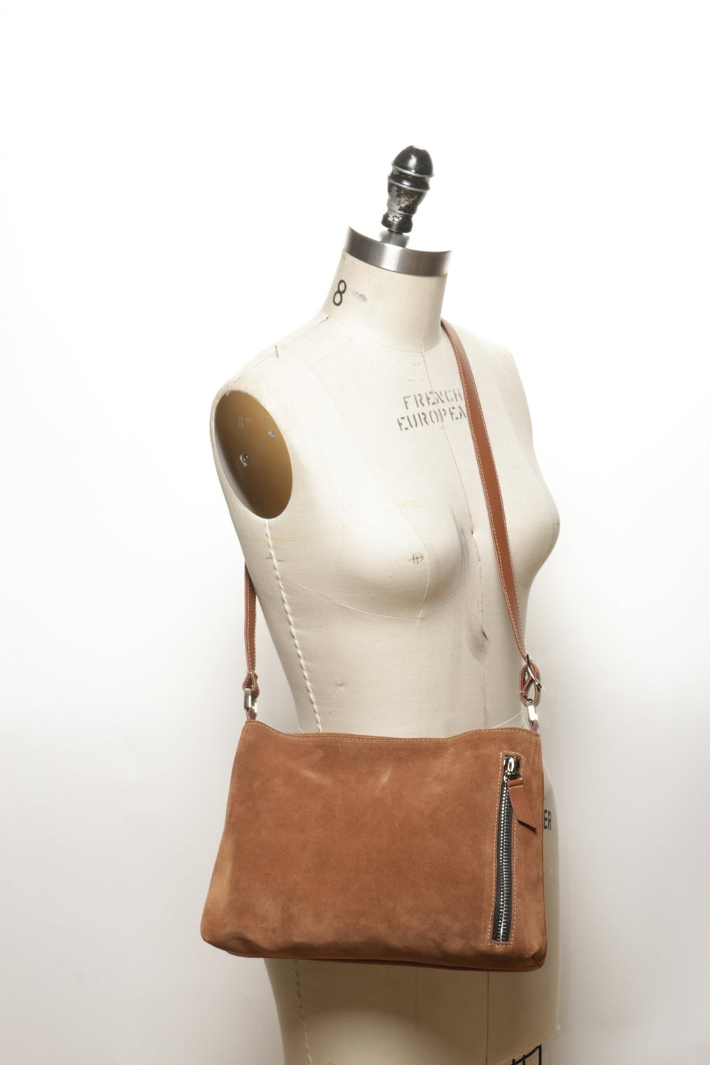 NOA Camel Suede – Carla Mancini Handbags