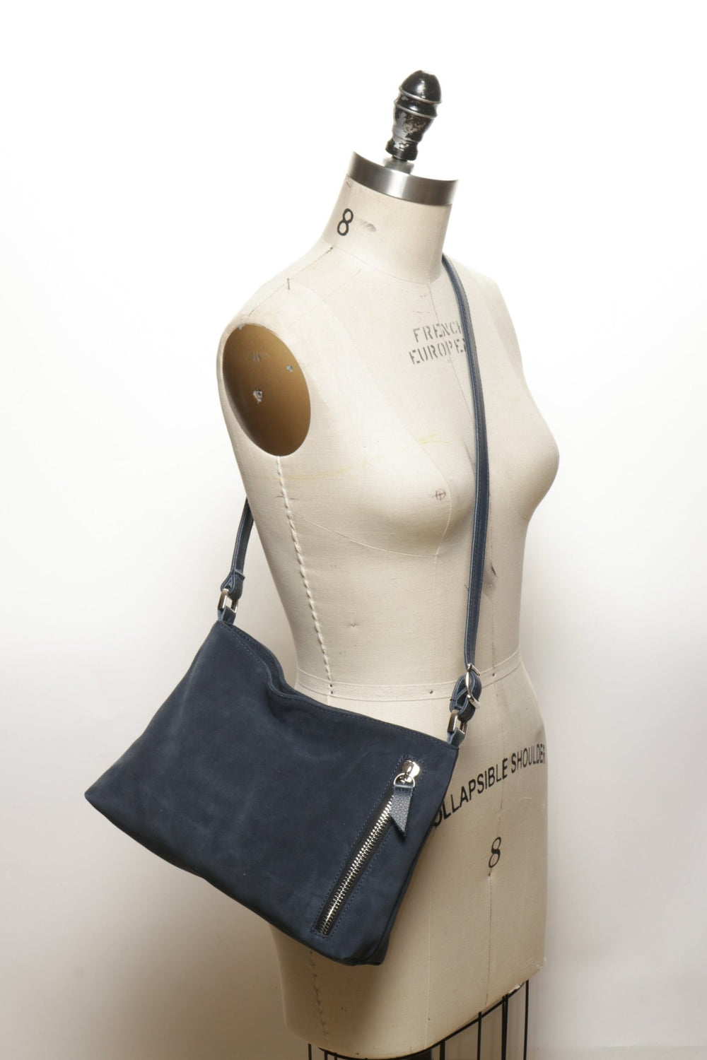NOA Navy Suede - Carla Mancini Handbags