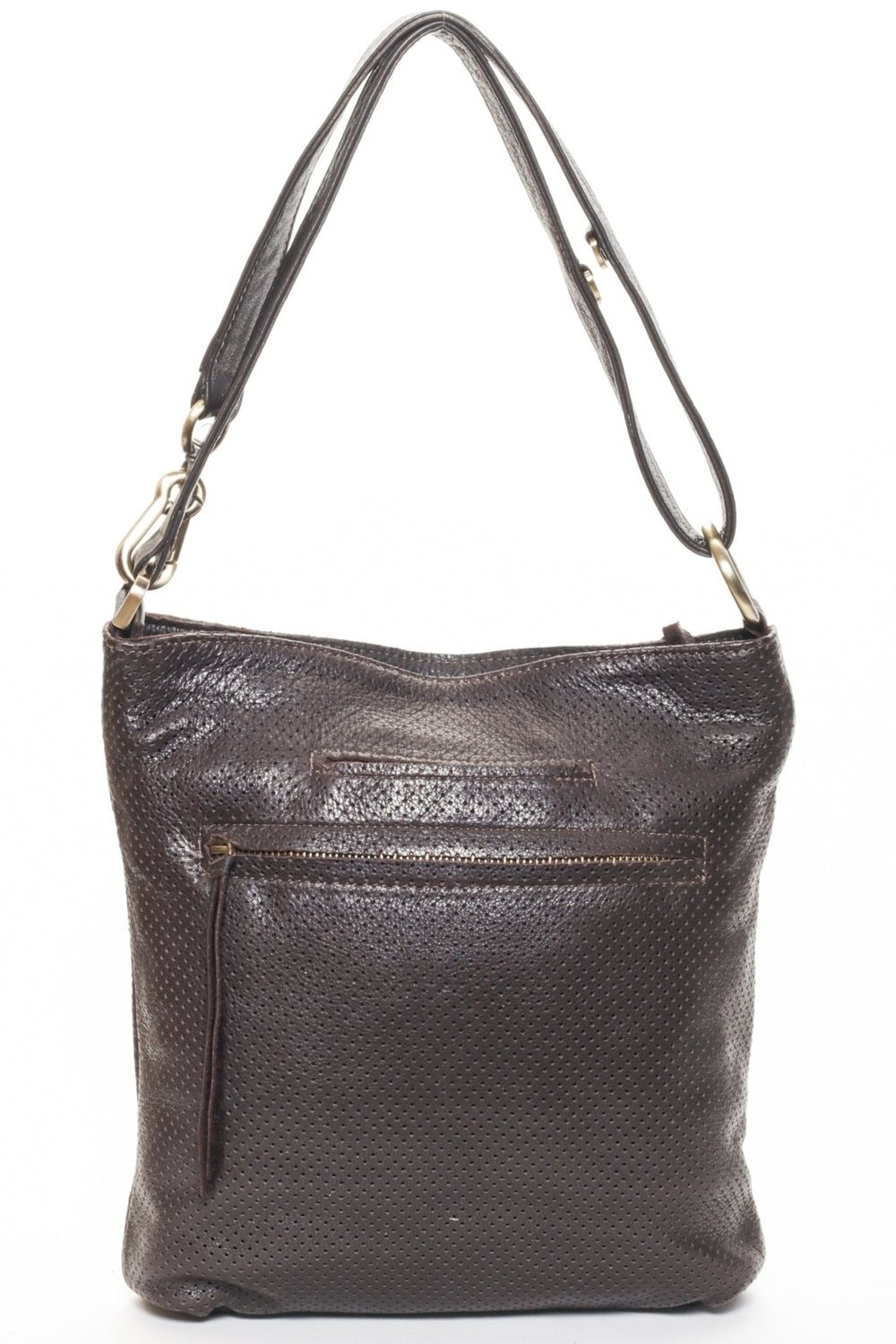 RILEY Brown Perforated - Carla Mancini Handbags