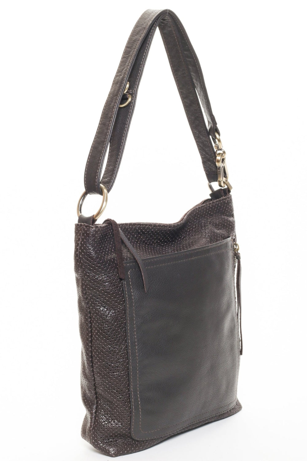 RILEY Brown Perforated - Carla Mancini Handbags