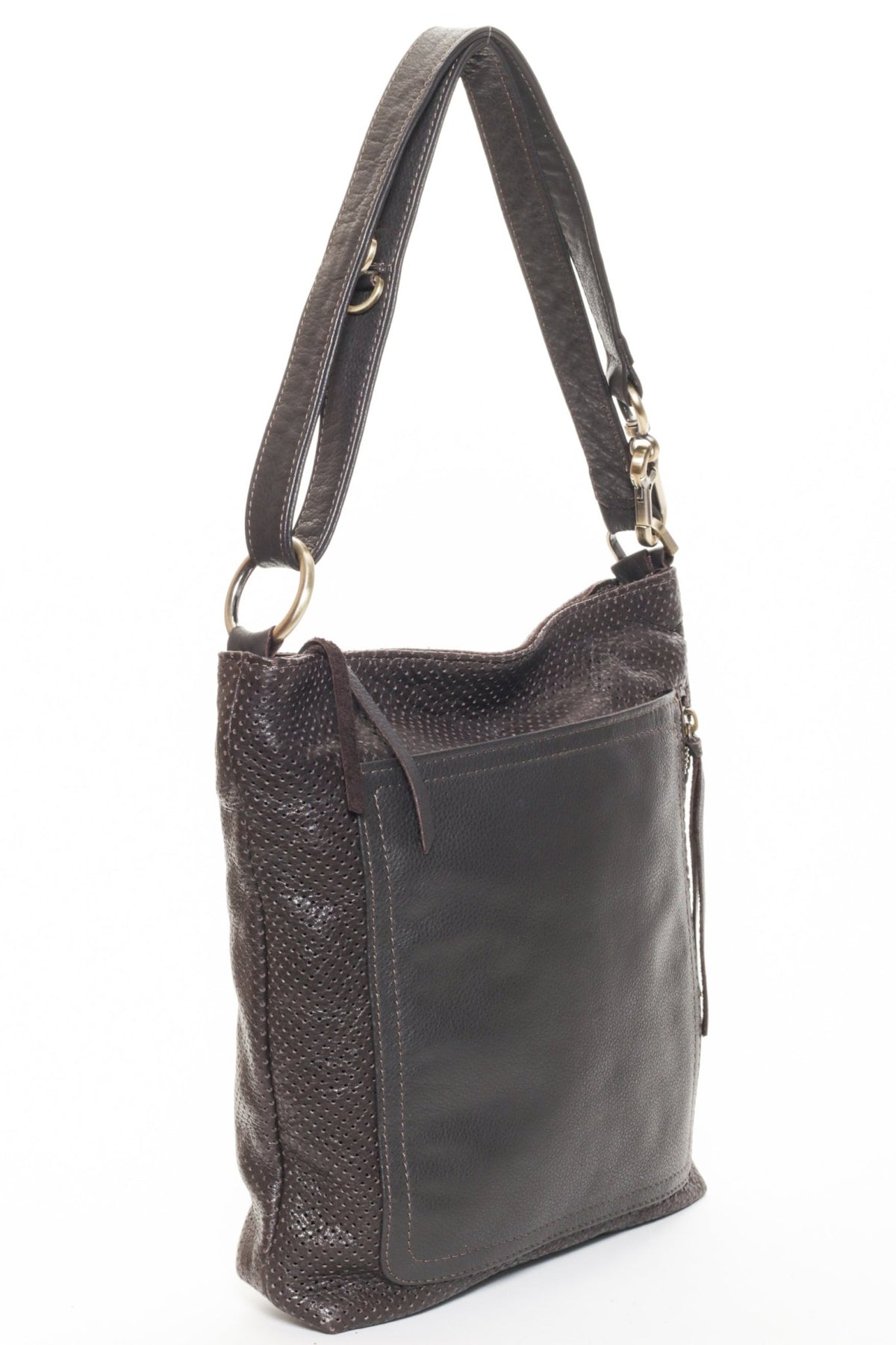 RILEY Brown Perforated - Carla Mancini Handbags