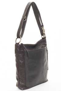 RILEY Brown Perforated - Carla Mancini Handbags