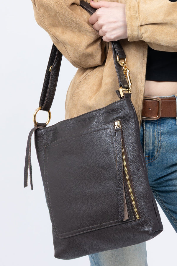 RILEY Chocolate - Carla Mancini Handbags