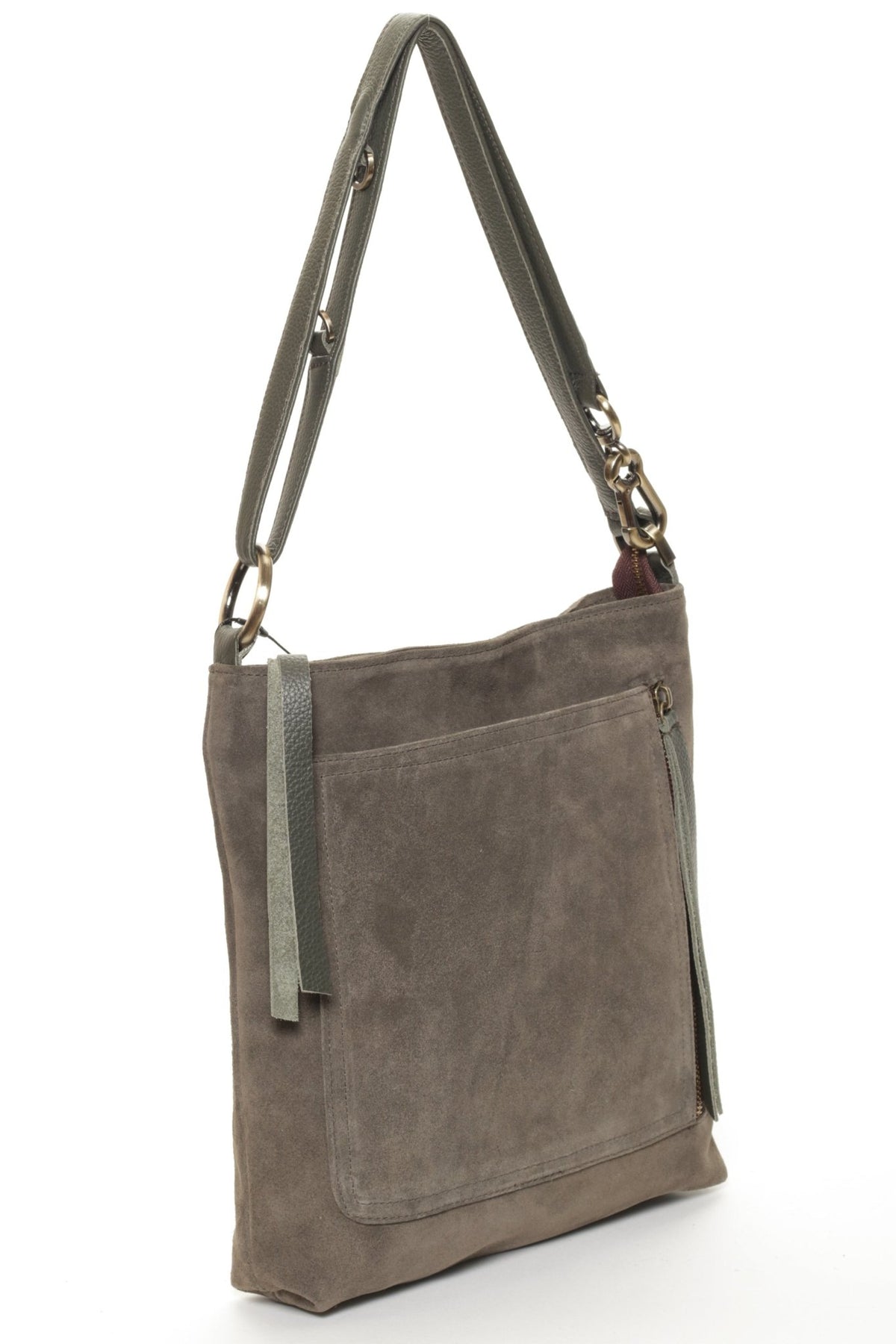 RILEY Olive Suede - Carla Mancini Handbags