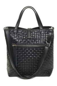 SIENNA Black Woven - Carla Mancini Handbags