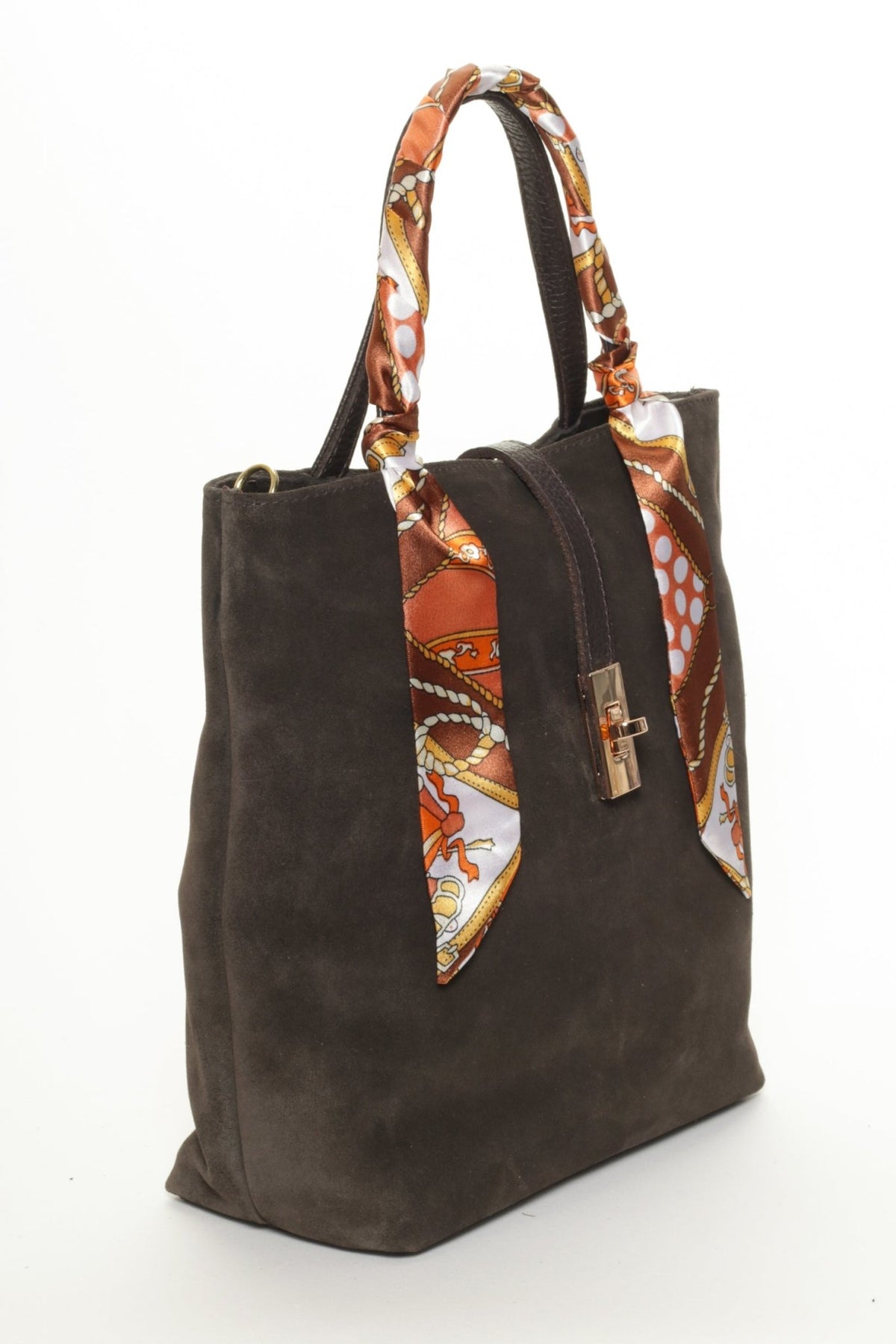 SIENNA Chocolate Suede - Carla Mancini Handbags