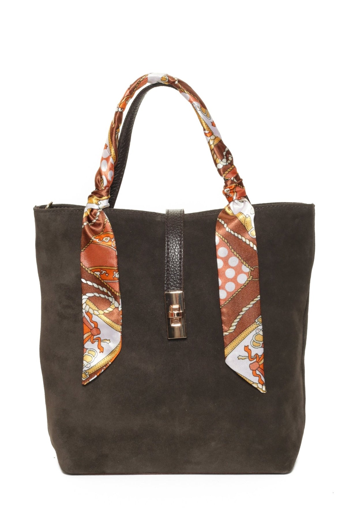 SIENNA Chocolate Suede - Carla Mancini Handbags