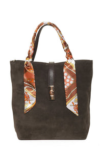 SIENNA Chocolate Suede - Carla Mancini Handbags