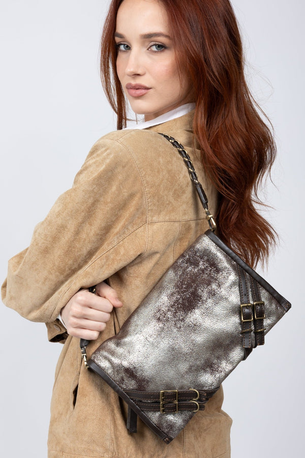 TAYLER Platinum Brown - Carla Mancini Handbags
