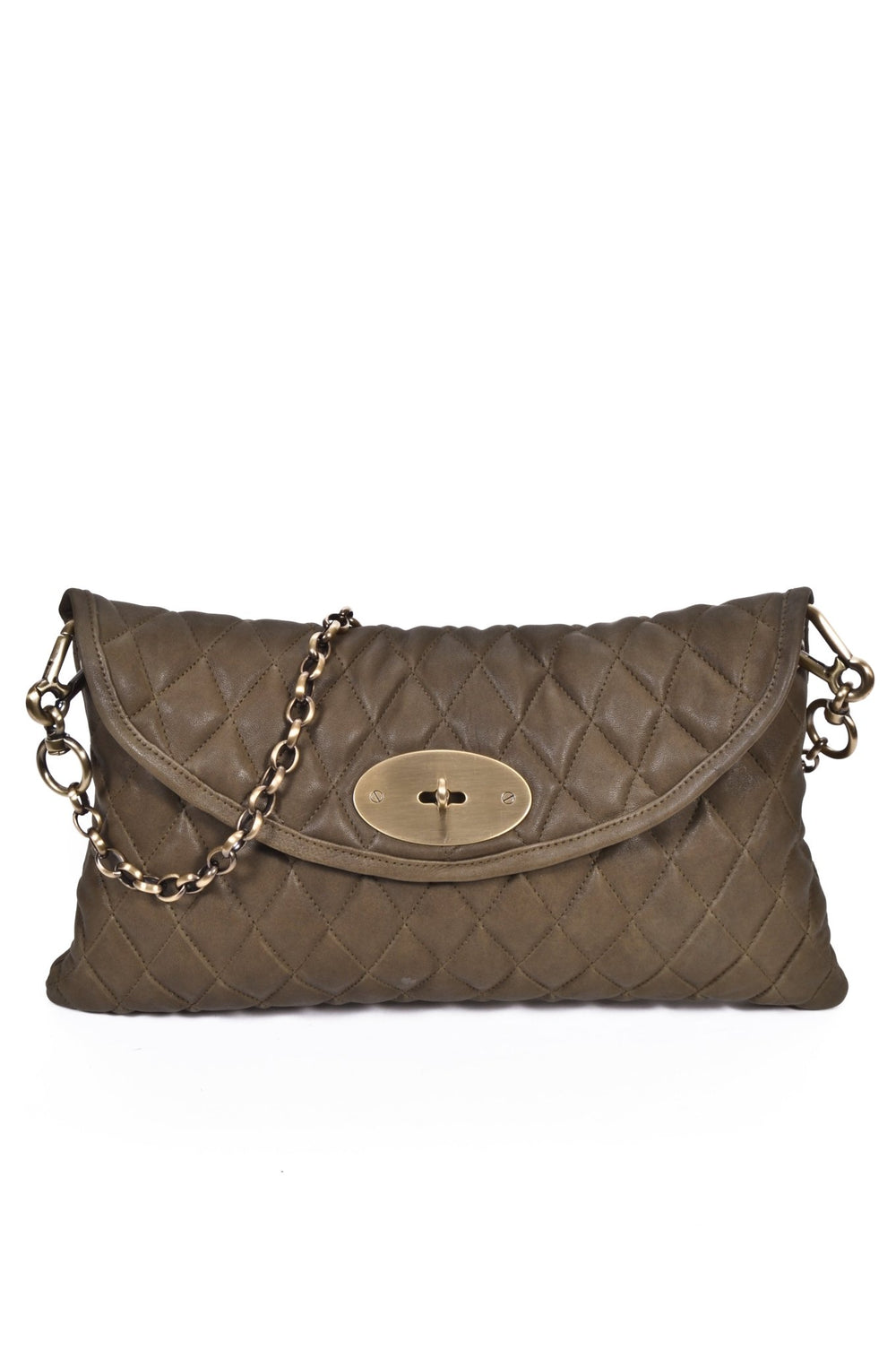 CM59 Quilted Vintage Olive - Carla Mancini Handbags