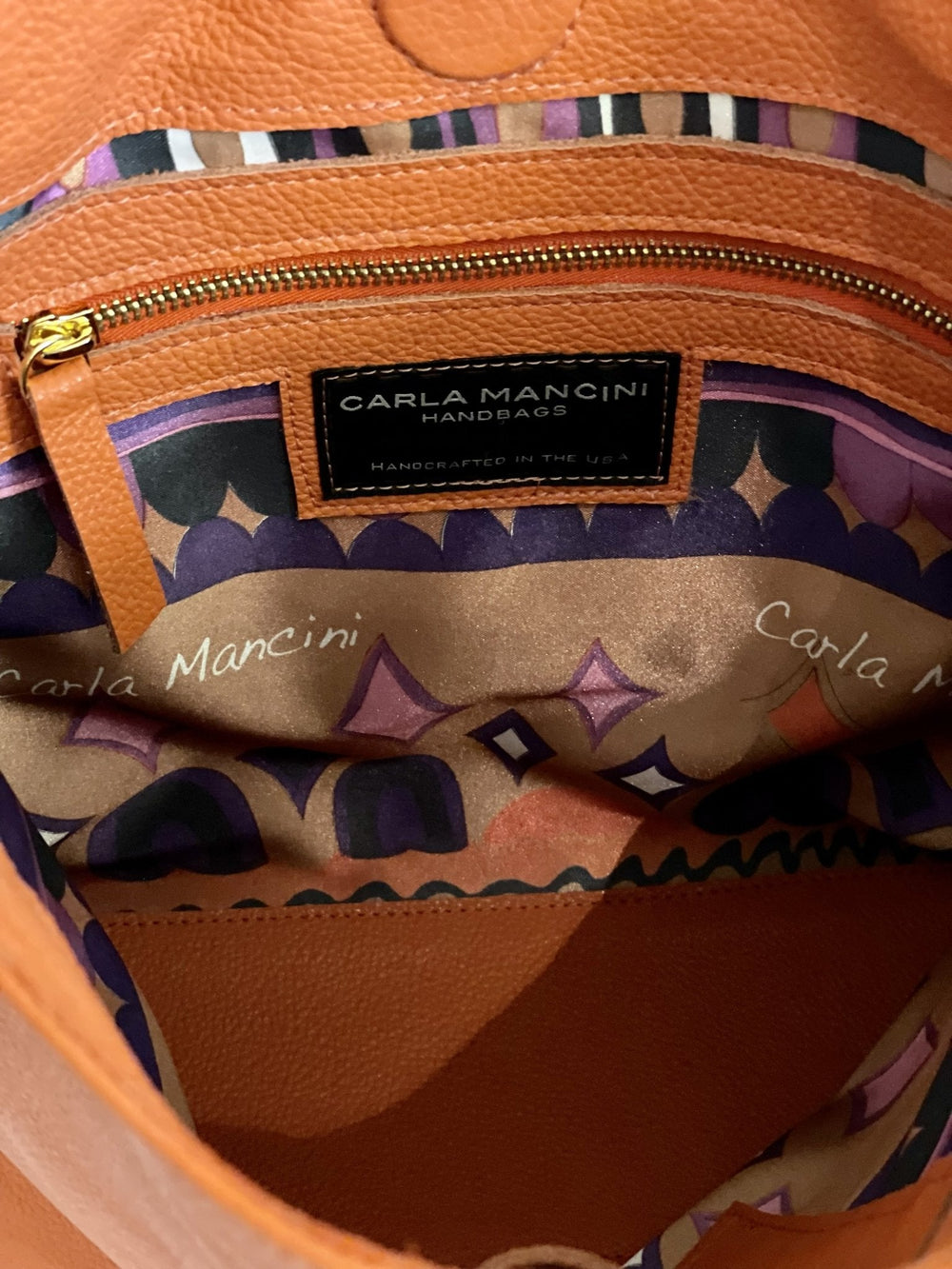 DUSTIN Orange - Carla Mancini Handbags