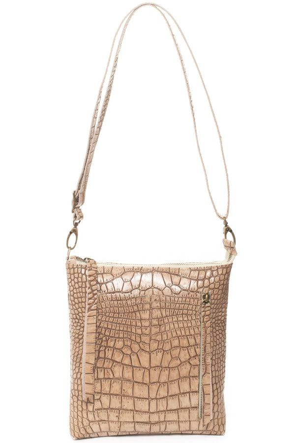 EMMA Latte Croco - Carla Mancini Handbags