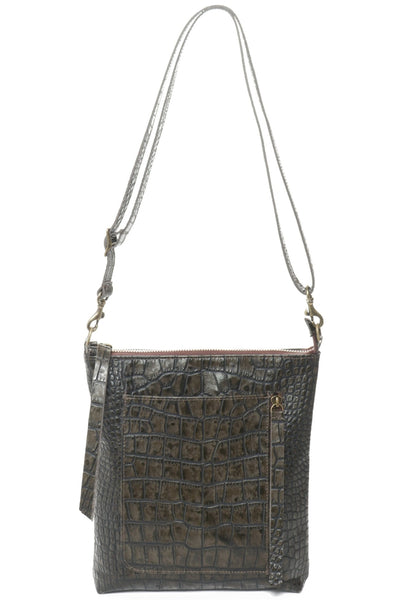 EMMA Olive Croco - Carla Mancini Handbags