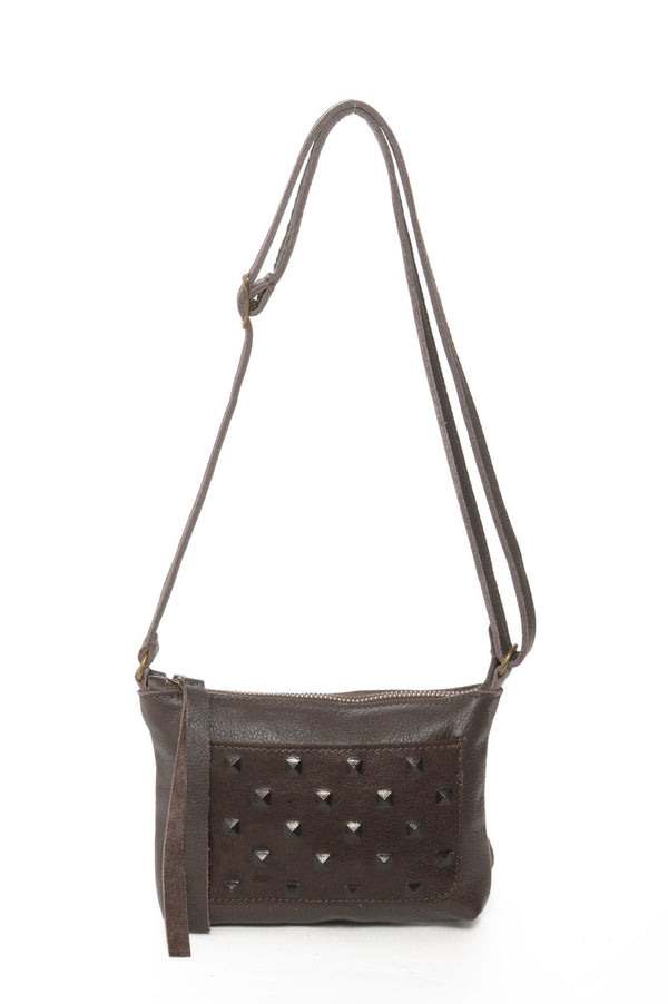 GIGI Brown Studs - Carla Mancini Handbags