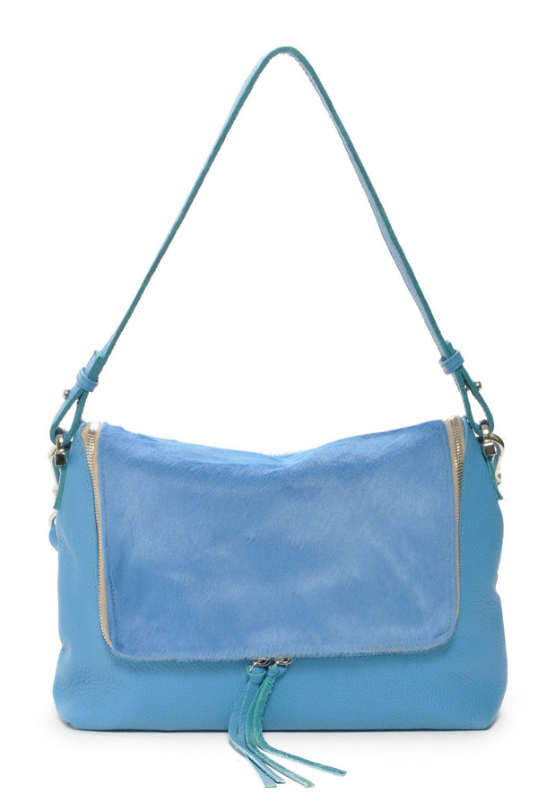 HALEY Blue Fur - Carla Mancini Handbags