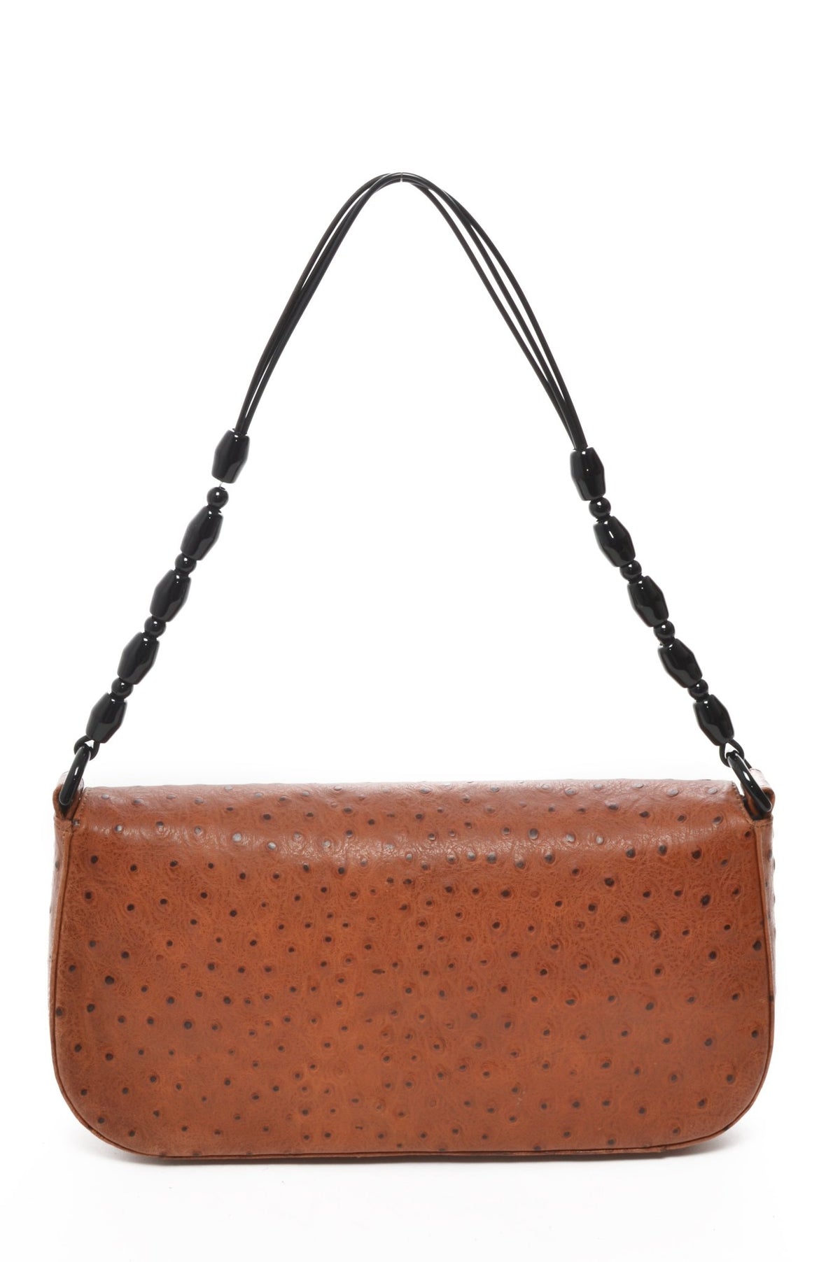 JILL Tan Ostrich Print - Carla Mancini Handbags