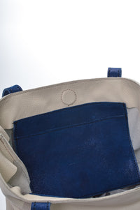 KEIRA Off White Navy Shimmer - Carla Mancini Handbags