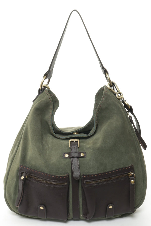 MADISON Olive Suede - Carla Mancini Handbags