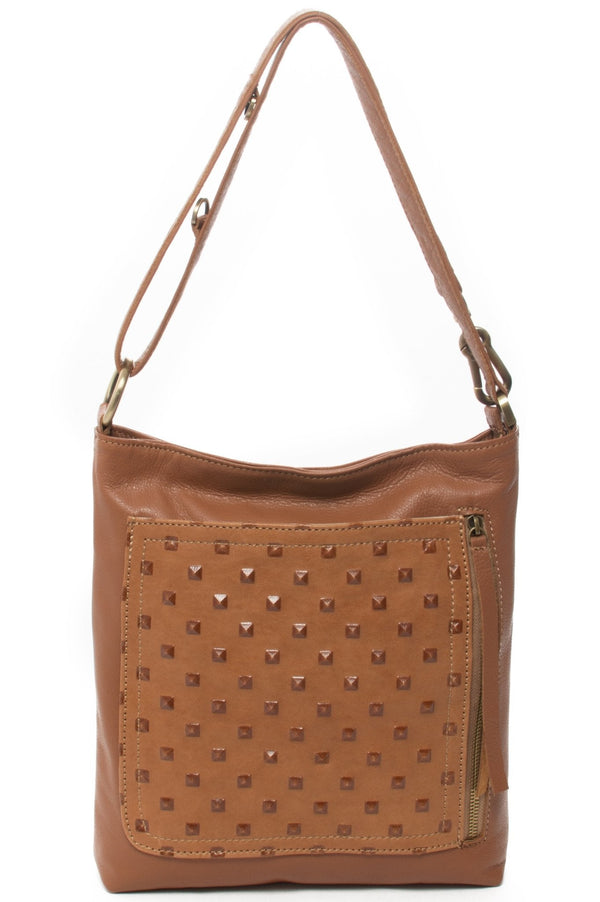 RILEY Tan Studs - Carla Mancini Handbags
