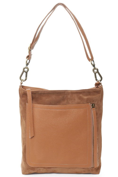 RILEY Tan Suede - Carla Mancini Handbags